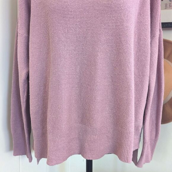 Eileen Fisher Pastel Petal Pink Linen Minimalist Preppy Quiet Luxury Sweater L - Picture 5 of 10